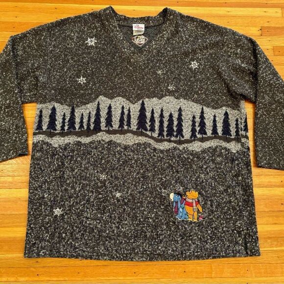 Disney Store Vintage Winnie the Pooh Winter Sweater - Picture 1 of 6
